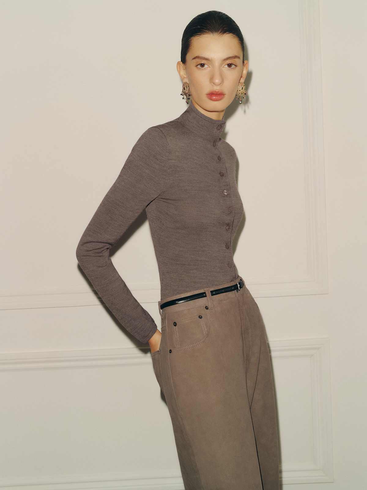 Veda Cary Wide Leg Leather Pant - thumbnail 3