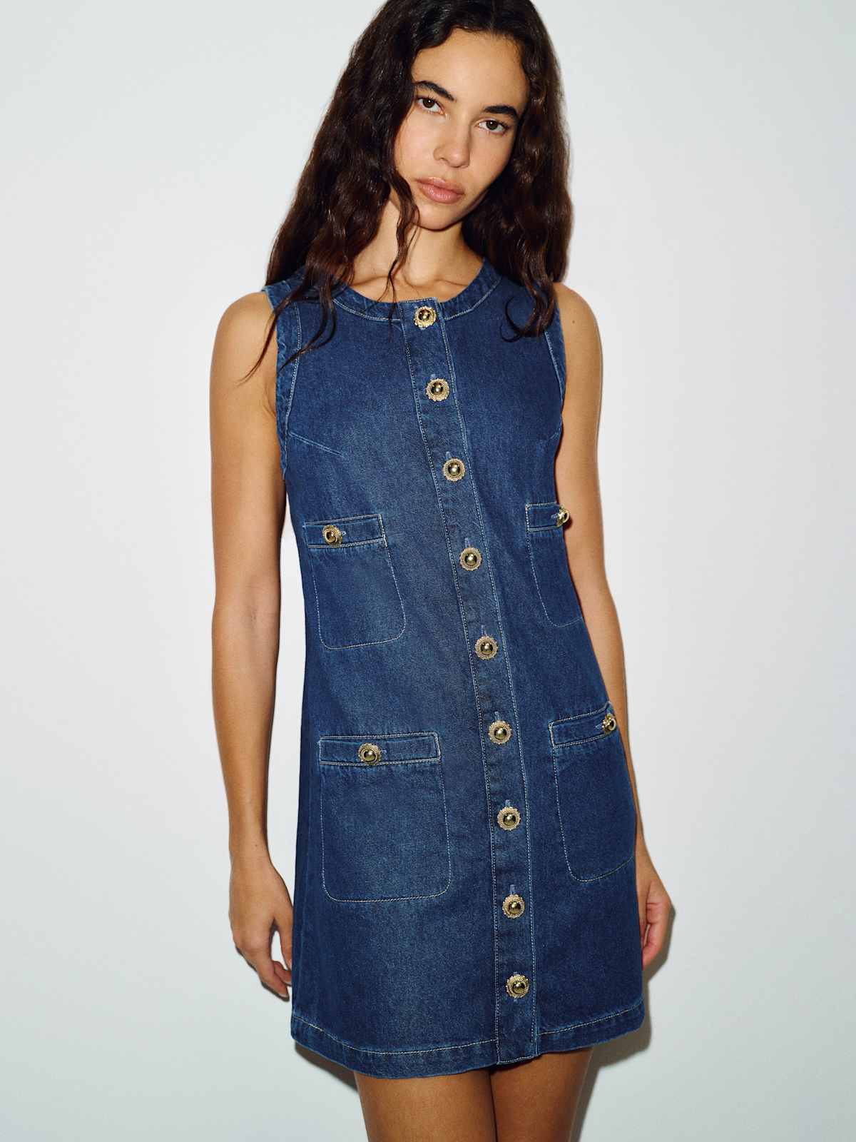 Tropez Denim Mini Dress - thumbnail 3