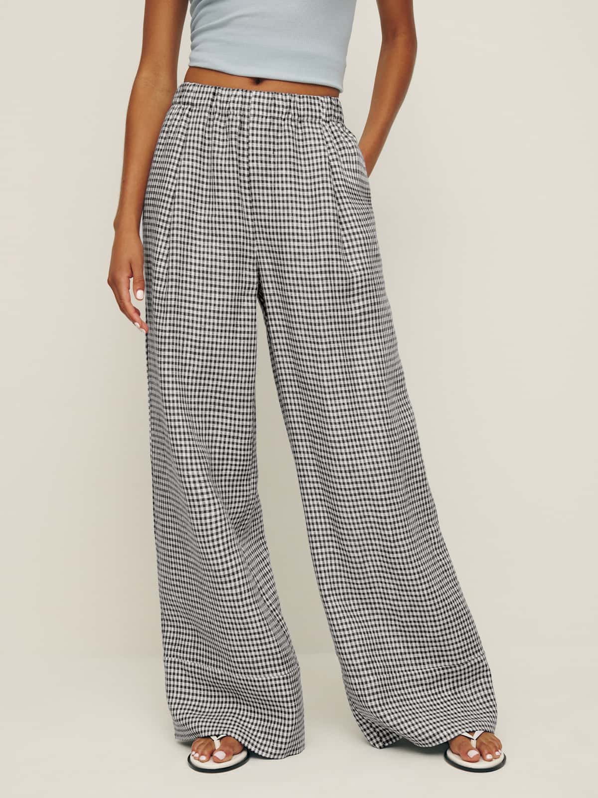 Fernando Linen Wide Leg Pant - thumbnail 3