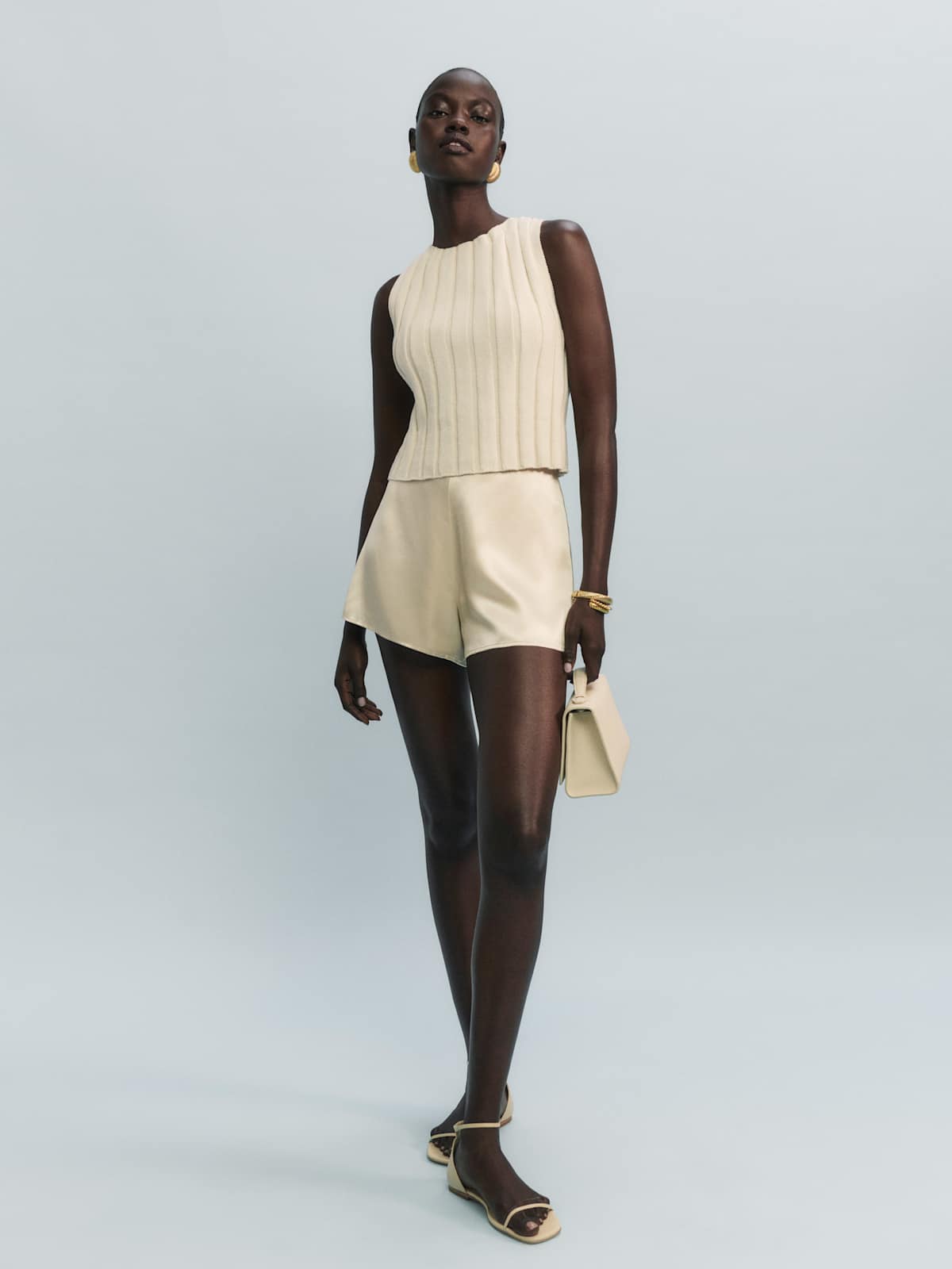 Callie Cotton Ribbed Sweater Tank - thumbnail 3