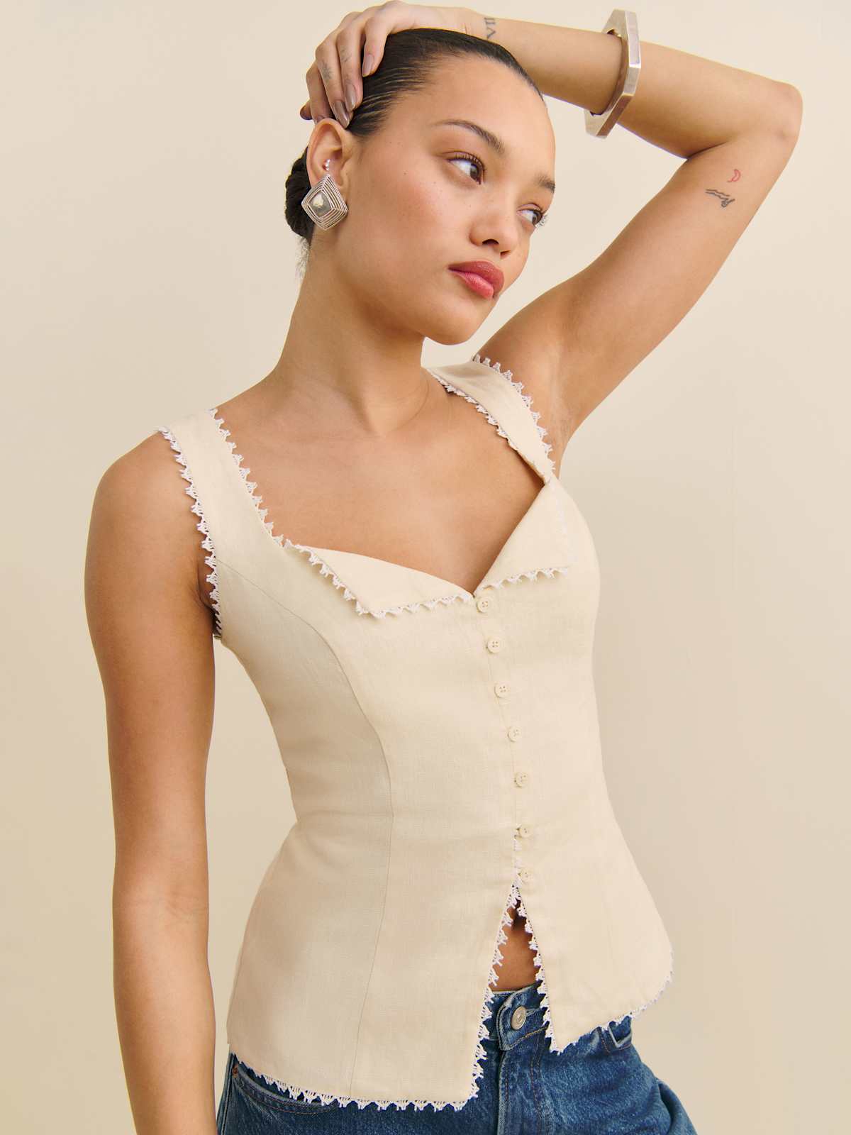 Viola Linen Top