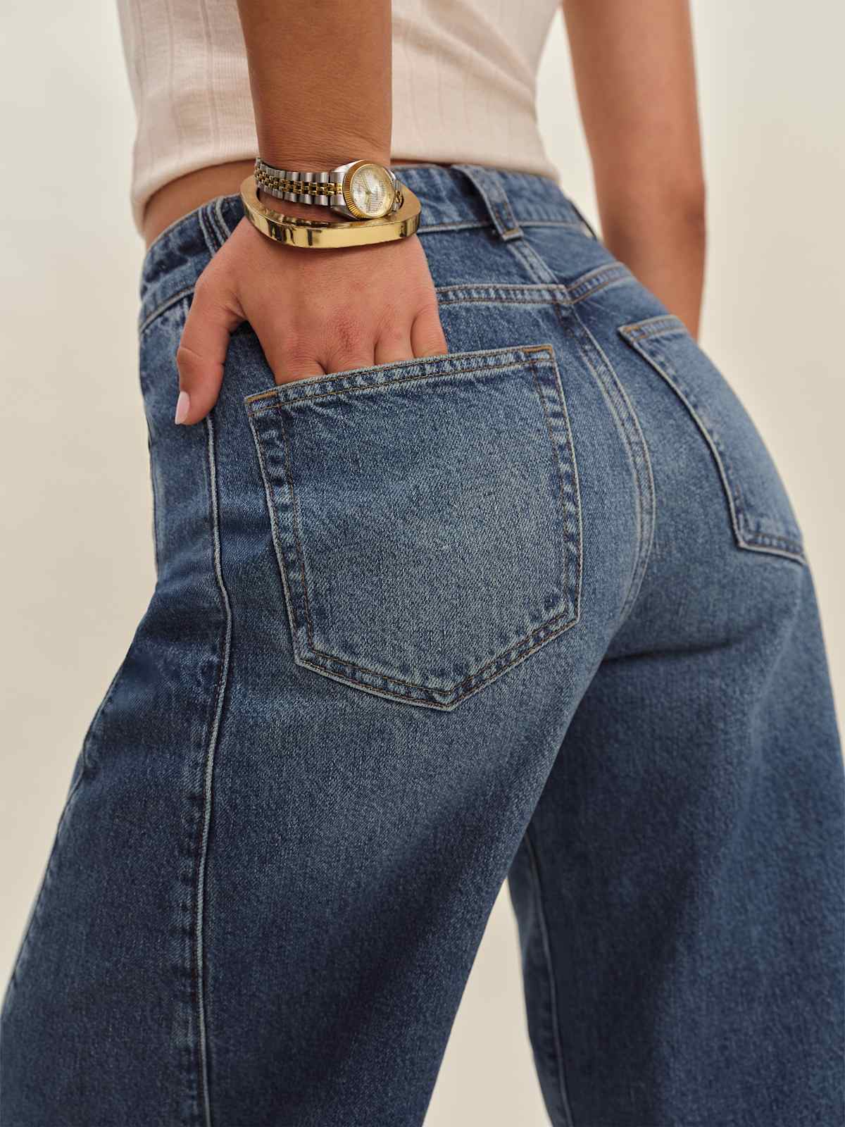 Tyler Mid Rise Barrel Jeans - thumbnail 7