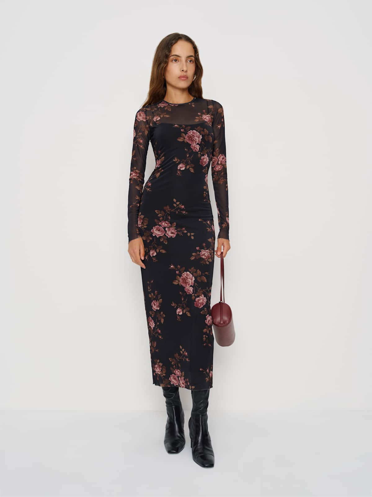Rene Mesh Knit Dress - thumbnail 9