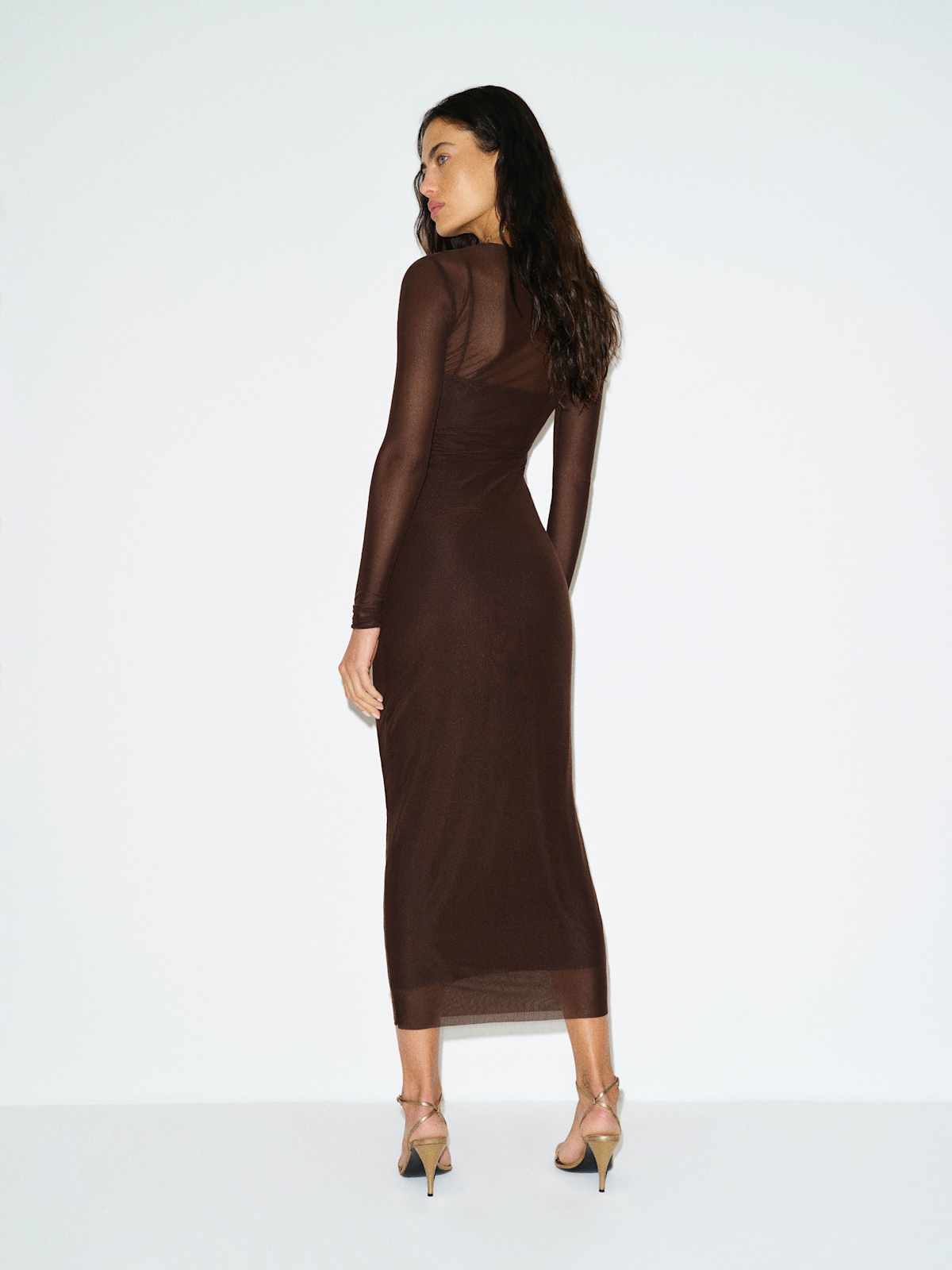 Rene Mesh Knit Dress - thumbnail 5
