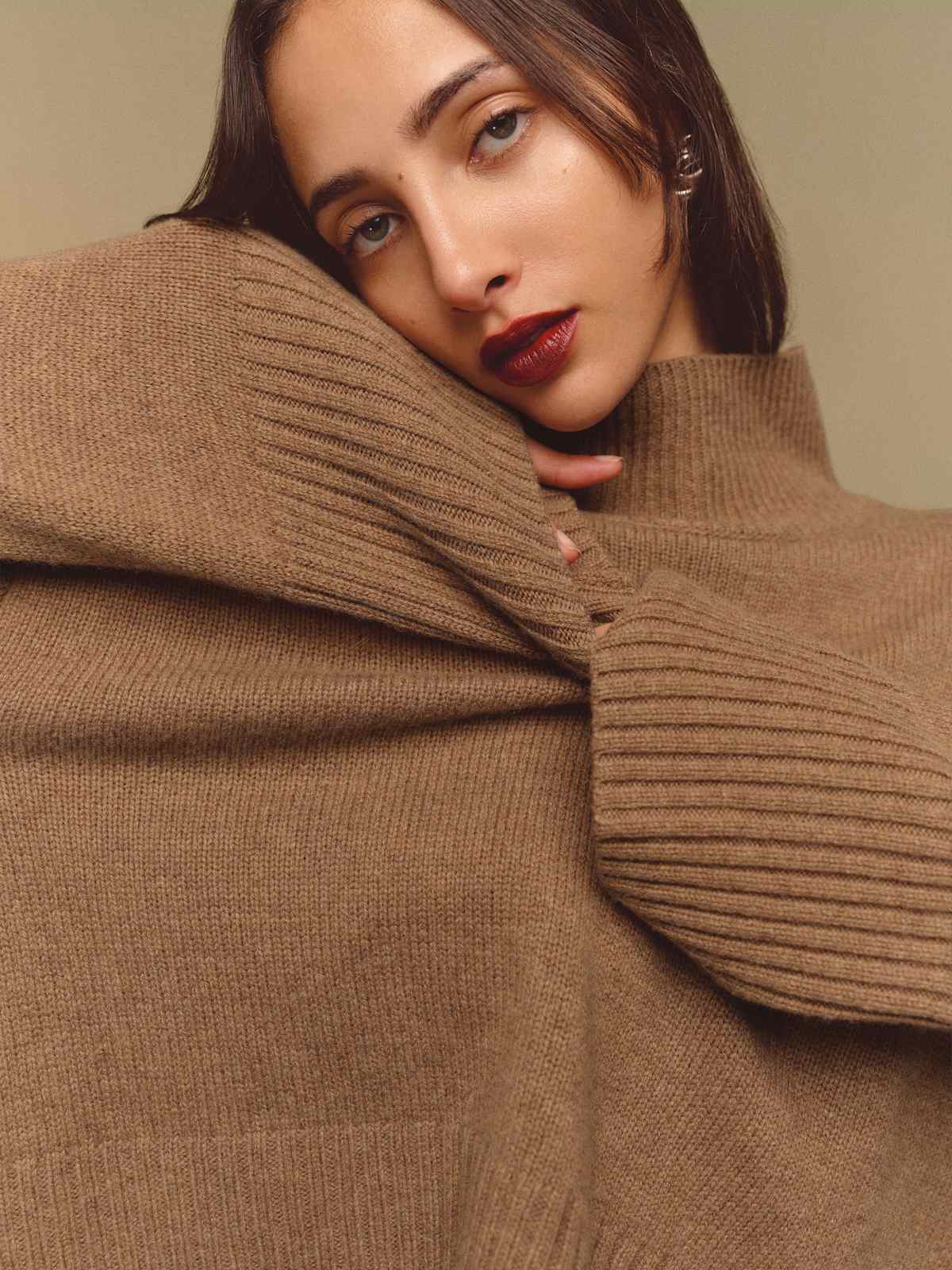 March Regenerative Wool Cropped Turtleneck