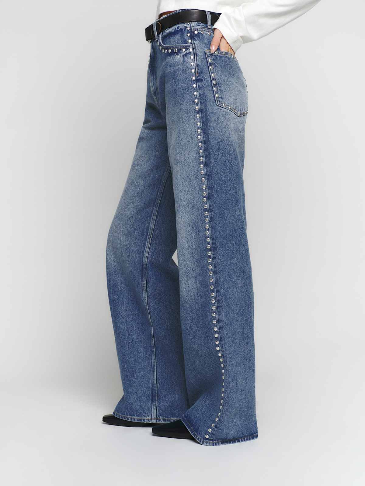 Cary High Rise Slouchy Wide Leg Long Jeans - thumbnail 9