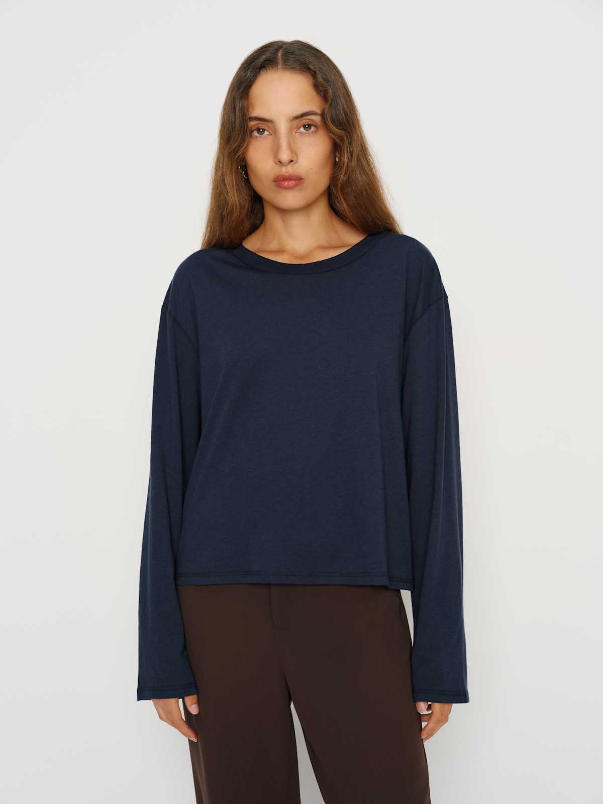 Liam Long Sleeve Oversized Tee - thumbnail 3