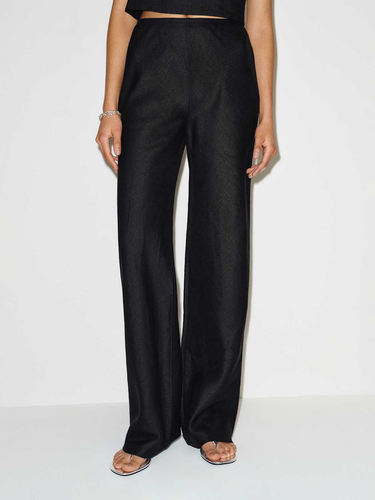 Gale Linen Mid Rise Pant - thumbnail 3