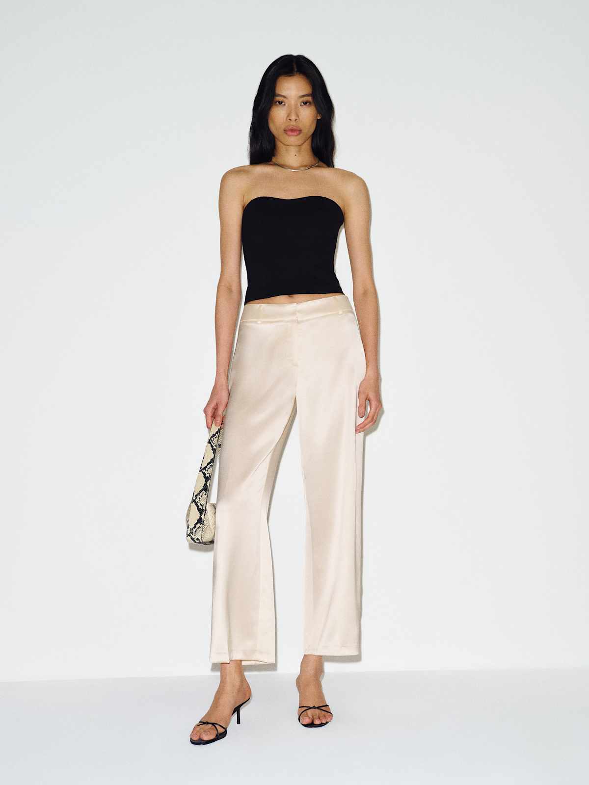 Gisele Satin Low Rise Cropped Pant - thumbnail 9