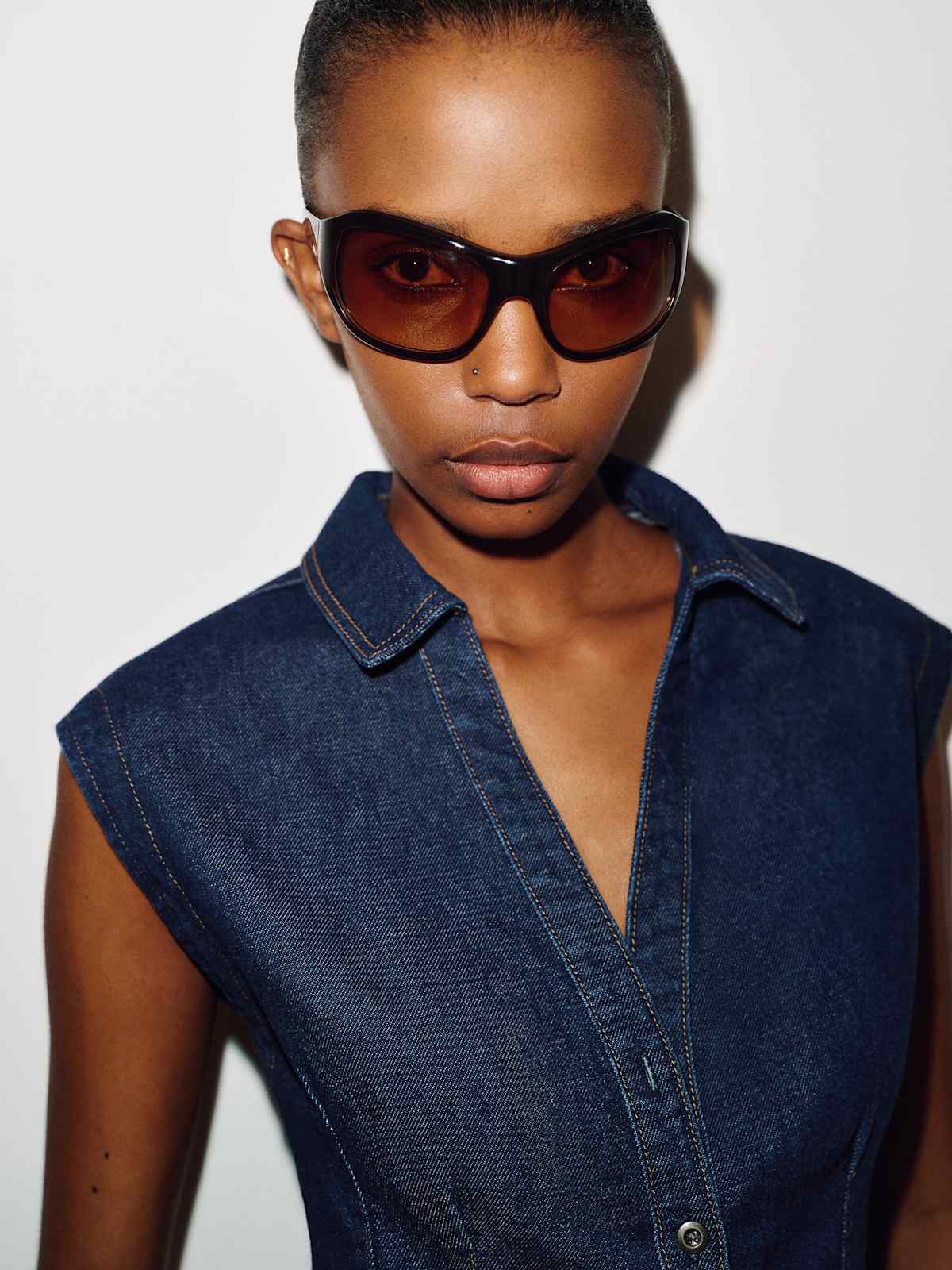 Veronica Denim Top - thumbnail 3