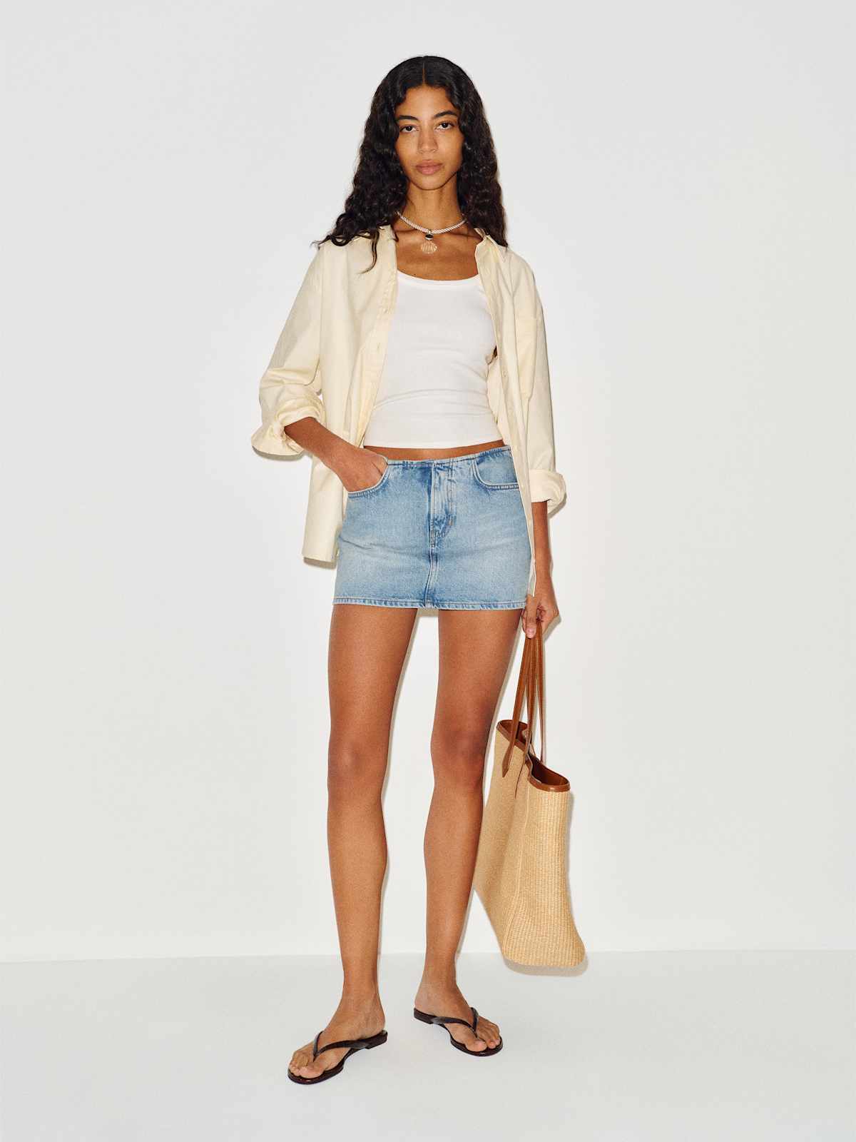 Rylee Low Rise Denim Mini Skirt