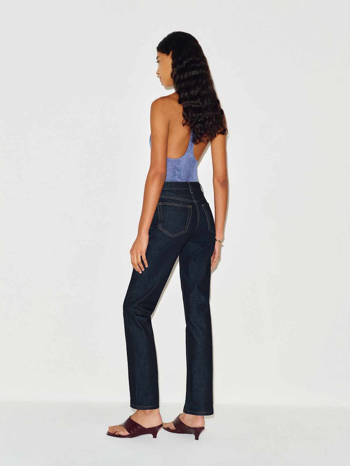 Leda Mid Rise Straight Jeans - thumbnail 9