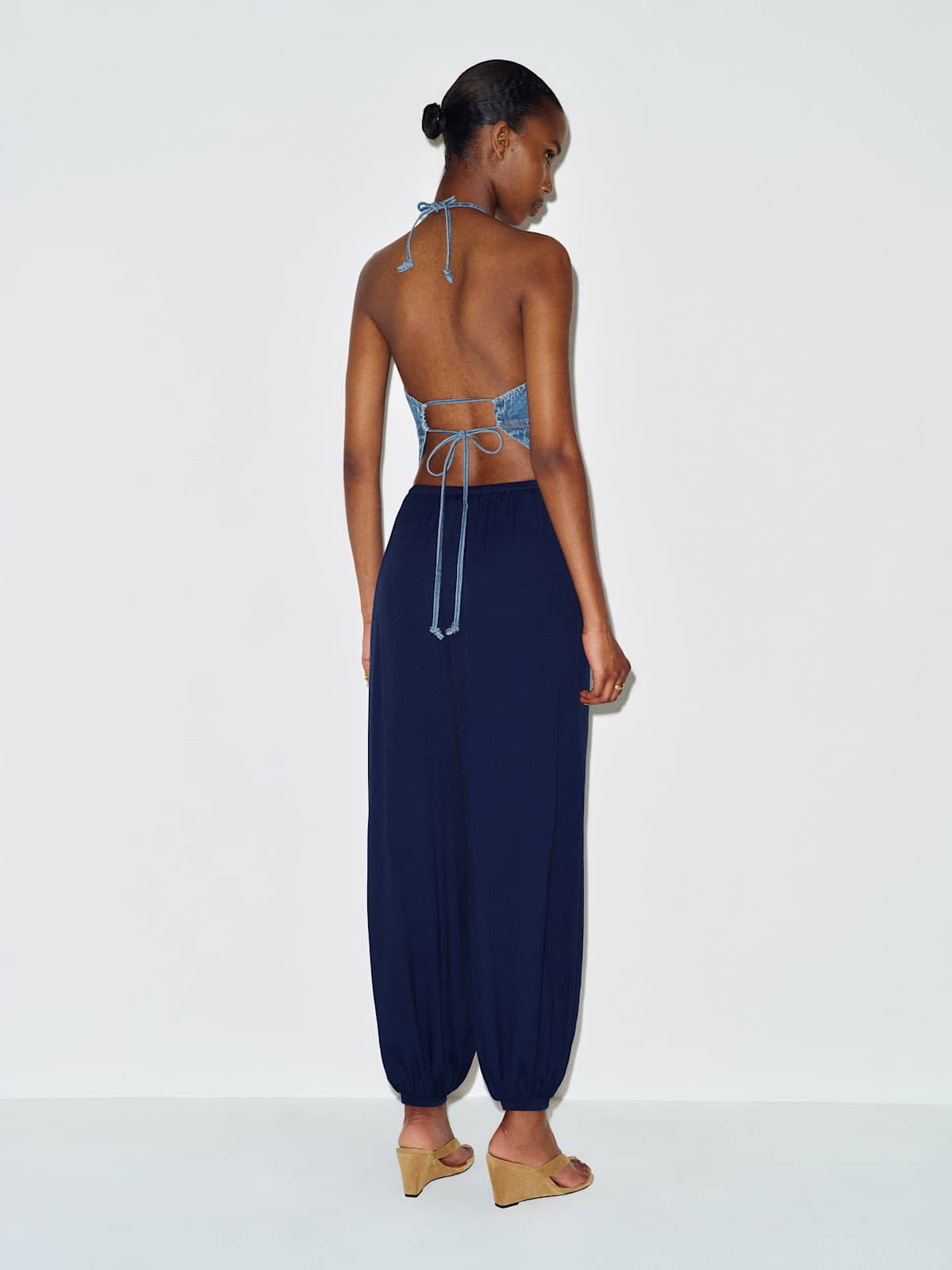 Dana Denim Halter Top - thumbnail 7