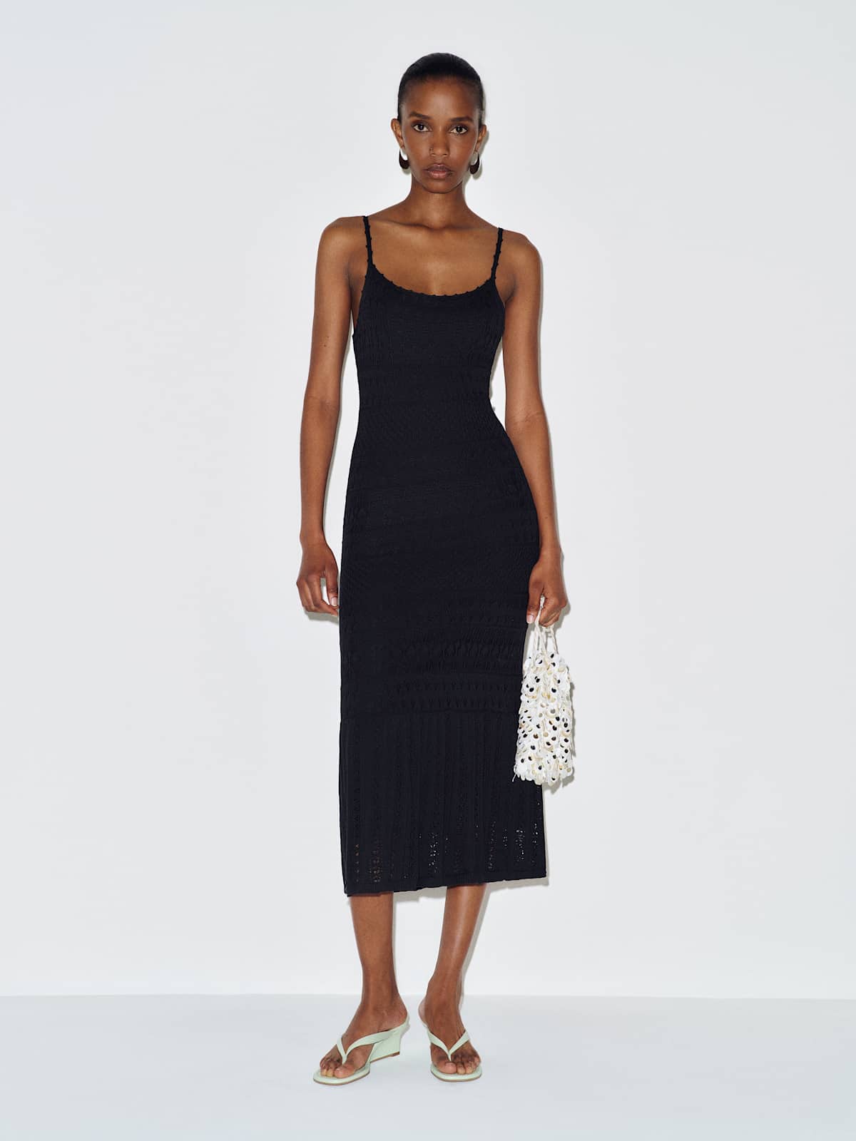 River Cotton Crochet Sweater Dress