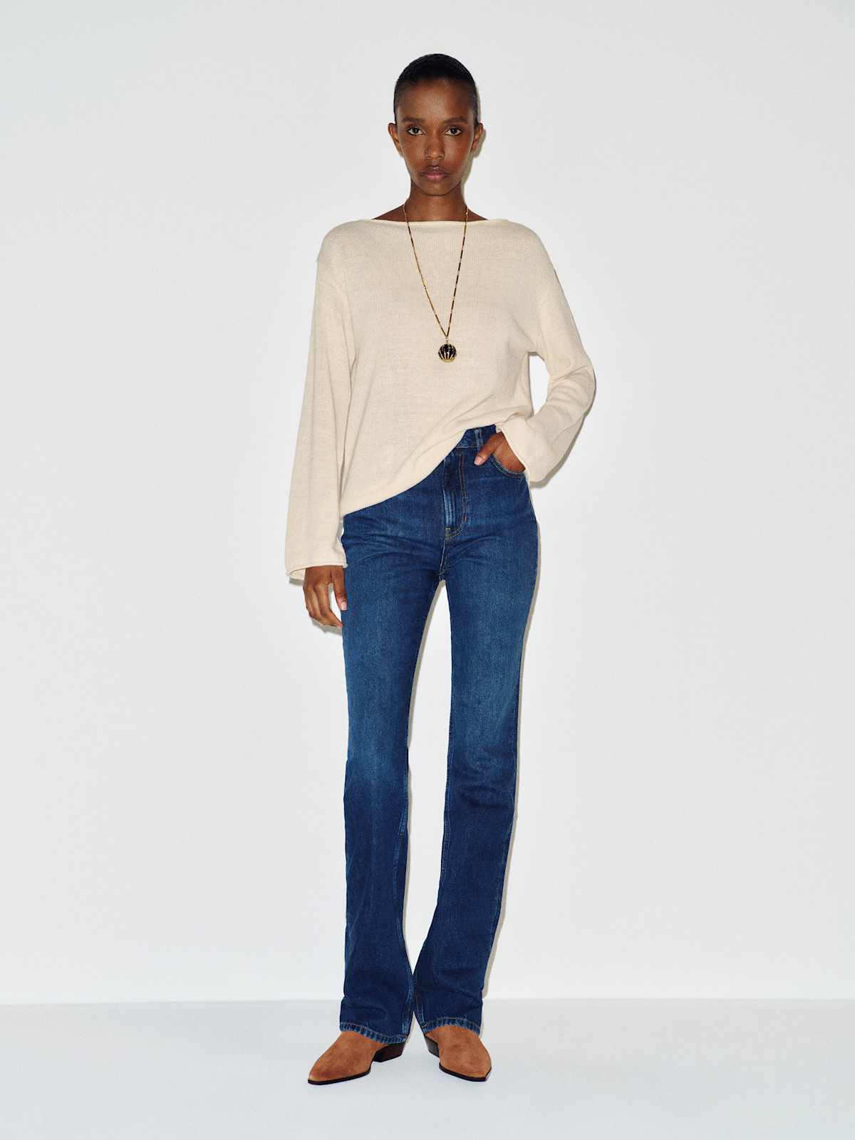 Marine Linen Cotton Sweater - thumbnail 3