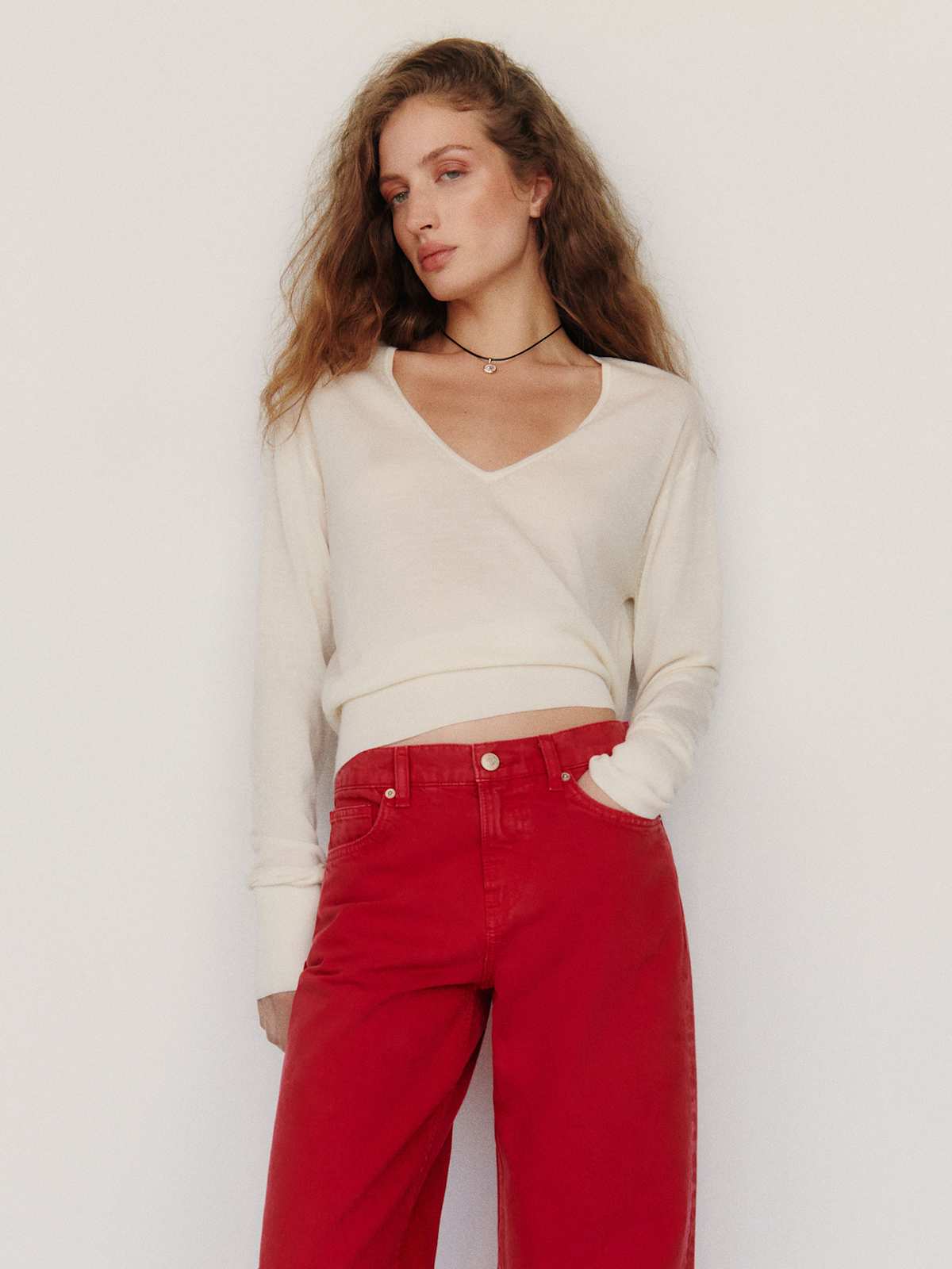 Micah V-Neck Sweater Top - thumbnail 9