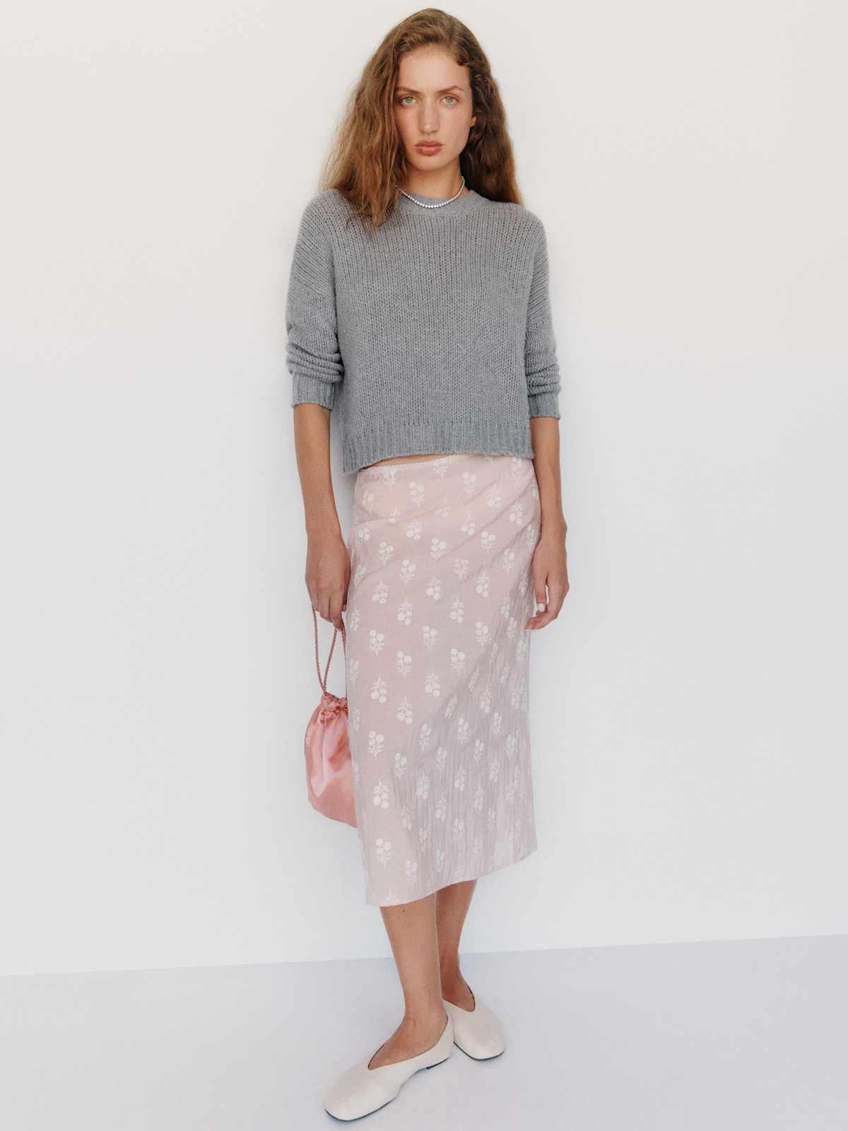 Cleo Cashmere Cropped Crew - thumbnail 3