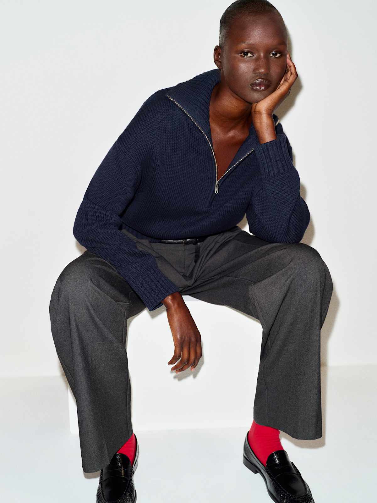 Barney Cotton Quarter-Zip Sweater - thumbnail 9