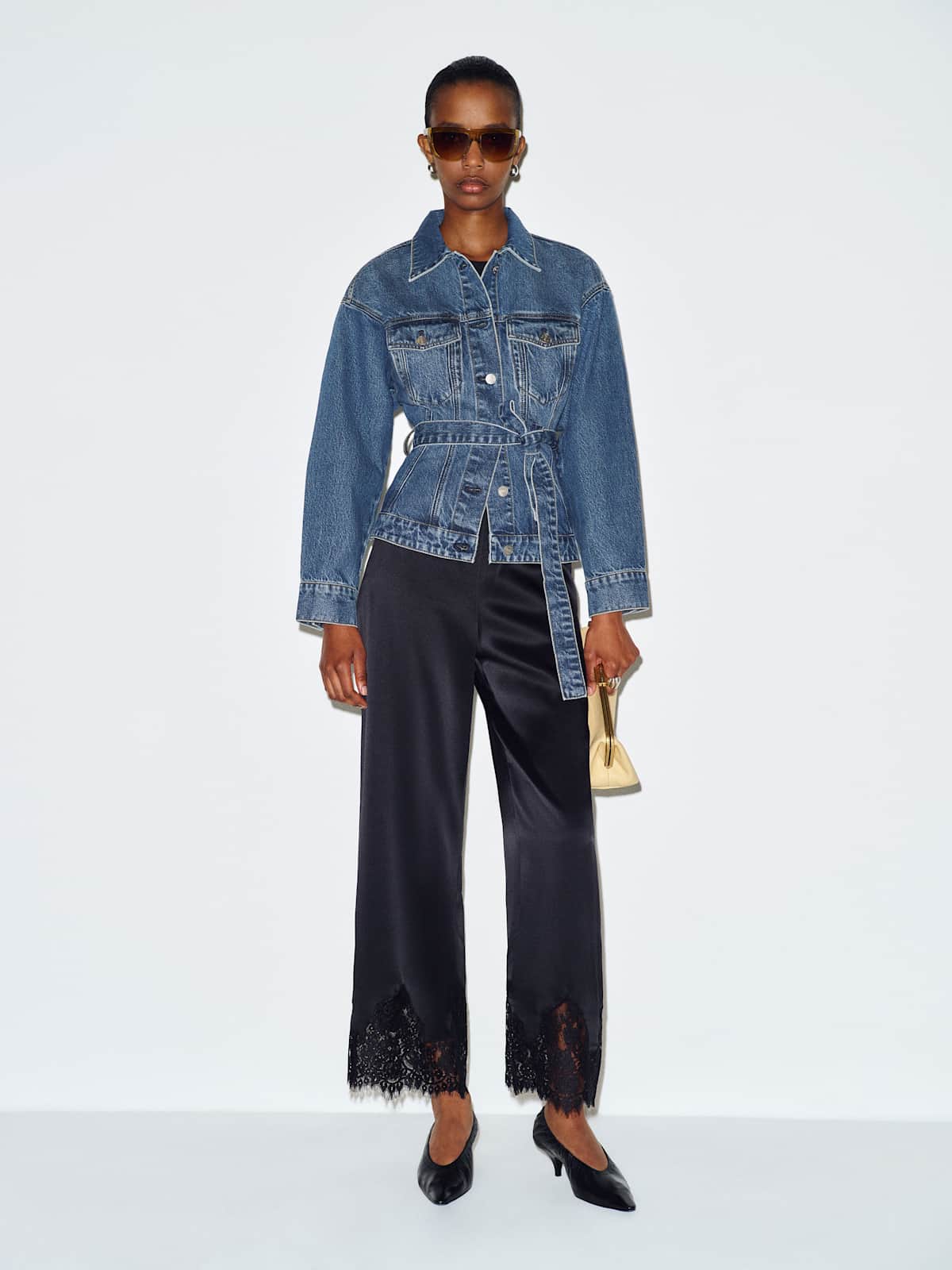 Taylor Belted Denim Jacket