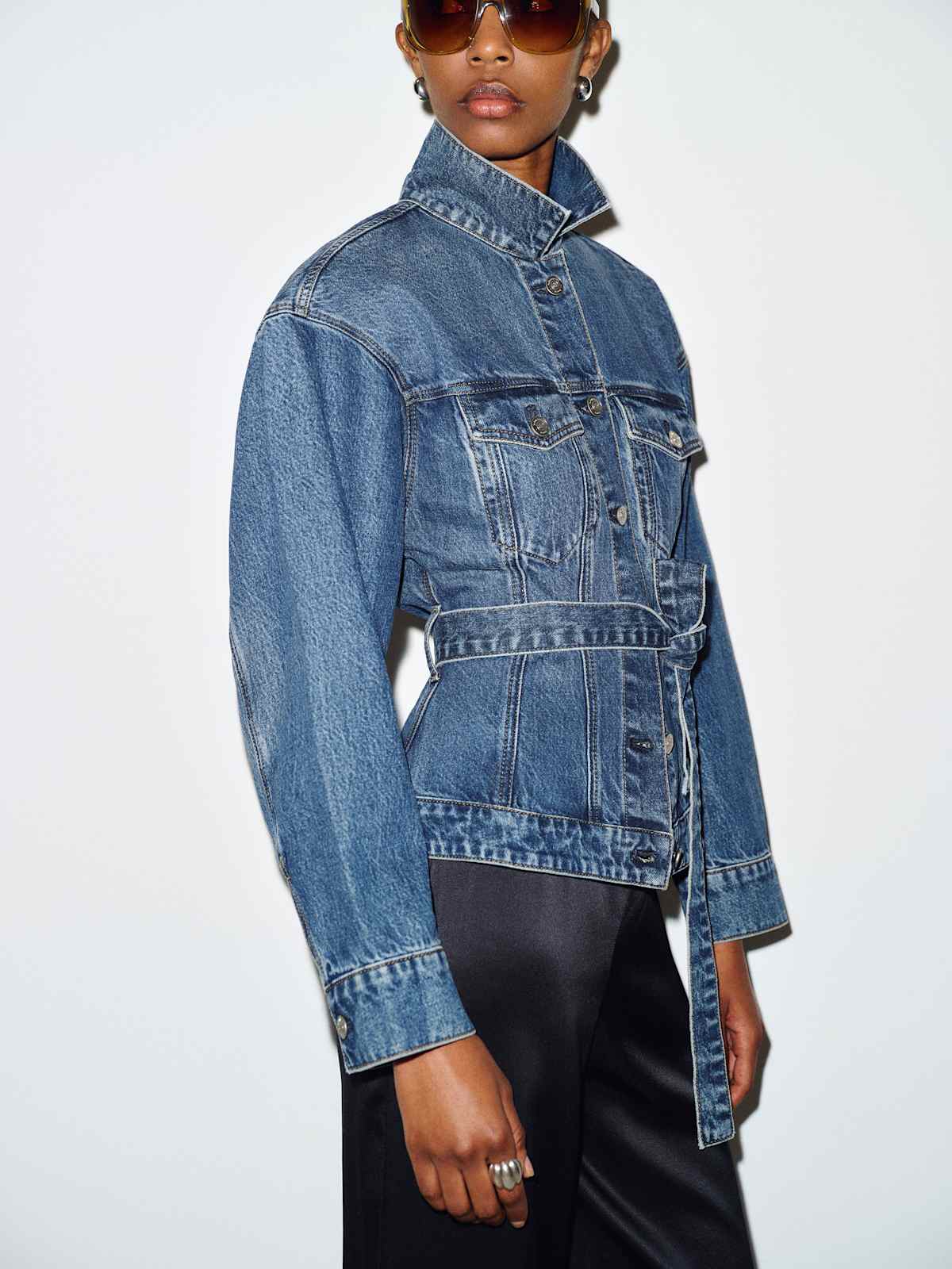 Taylor Belted Denim Jacket - thumbnail 3