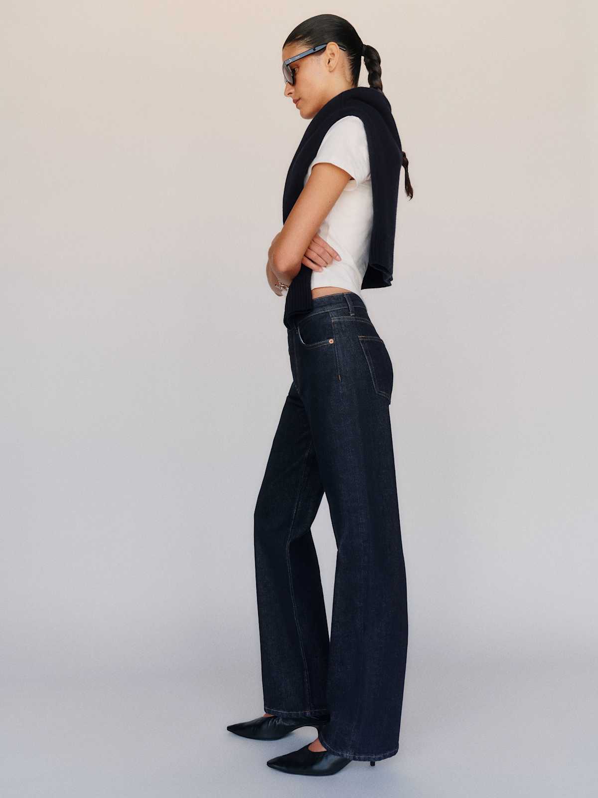 Miles Stretch Mid Rise Straight Long Leg Jeans - thumbnail 7