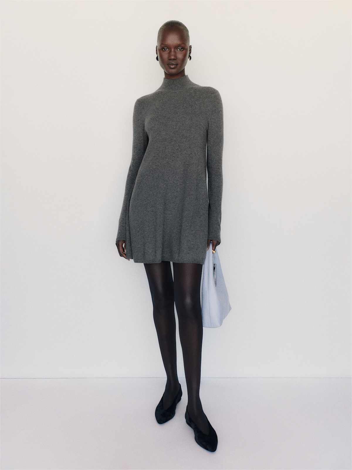 April Cashmere Turtleneck Mini Dress