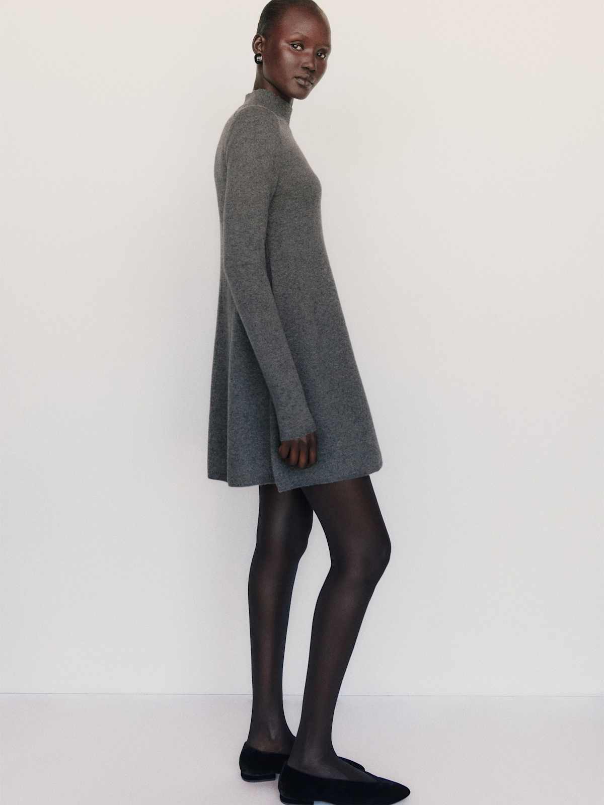 April Cashmere Turtleneck Mini Dress - thumbnail 9