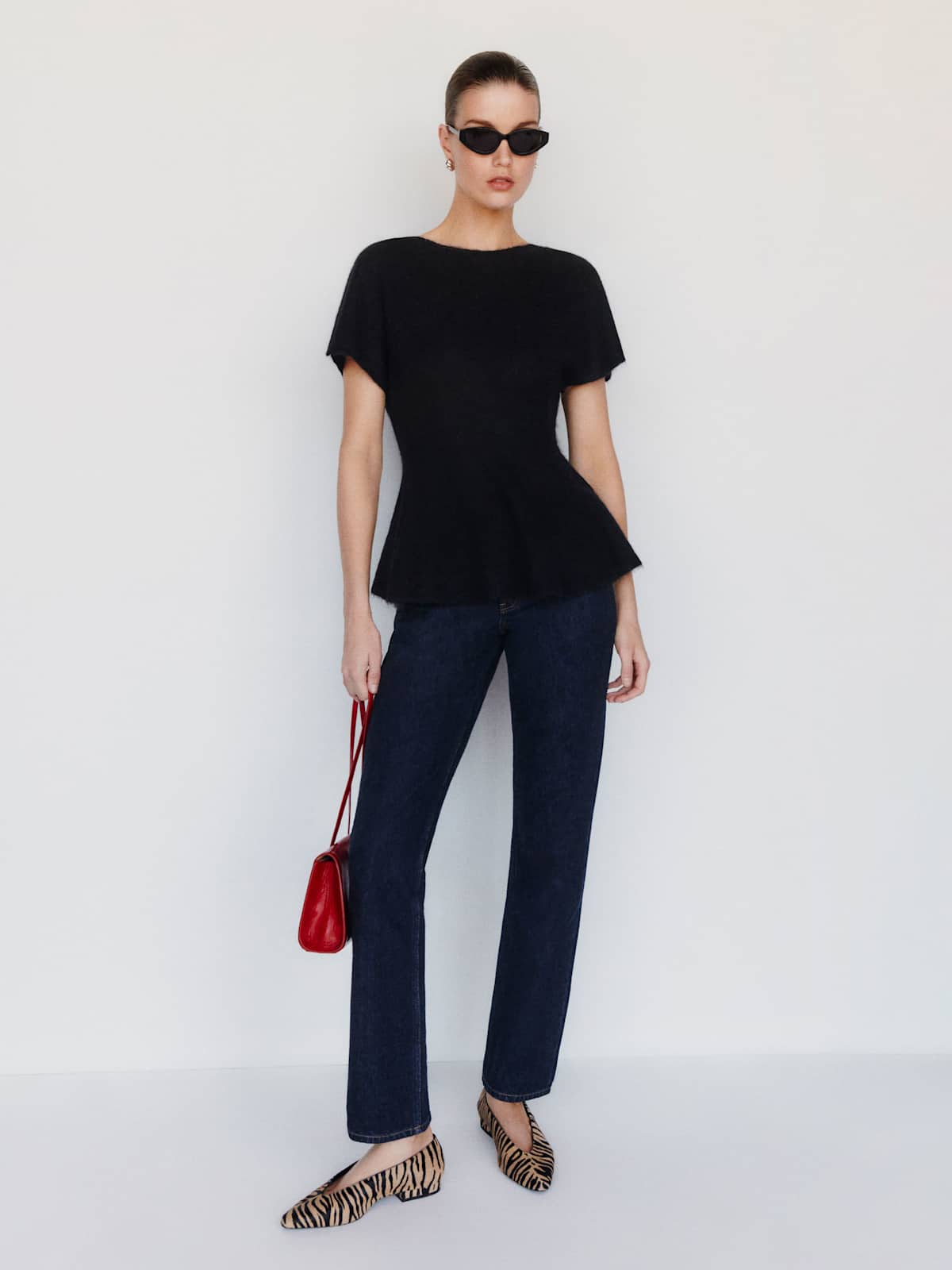 Anna Alpaca Peplum Sweater Top - thumbnail 3