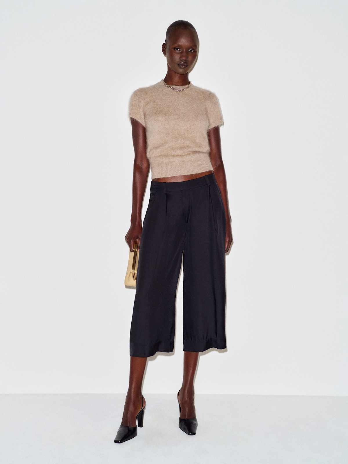 Robbie Silk Twill Culotte