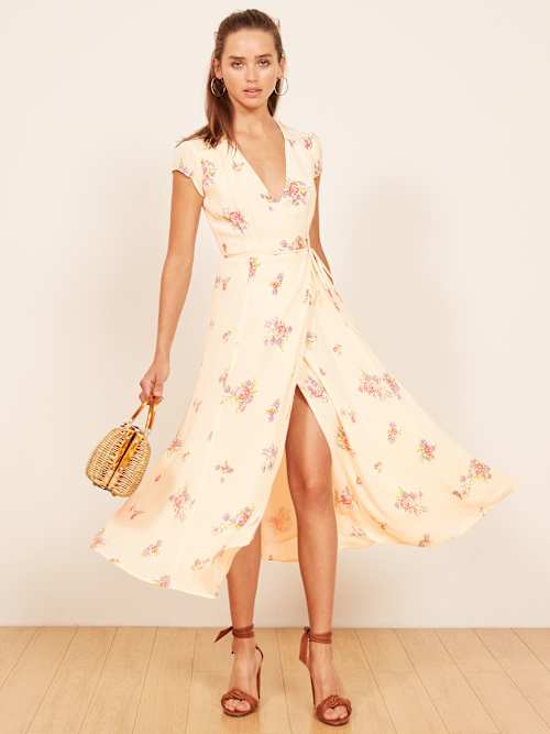 reformation napa wrap midi dress Midi Wrap Reformation Napa Wrap Dress Reformation Napa Wrap Midi Dress In A  Navy And Red