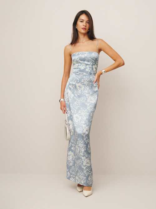 reformation frankie silk dress