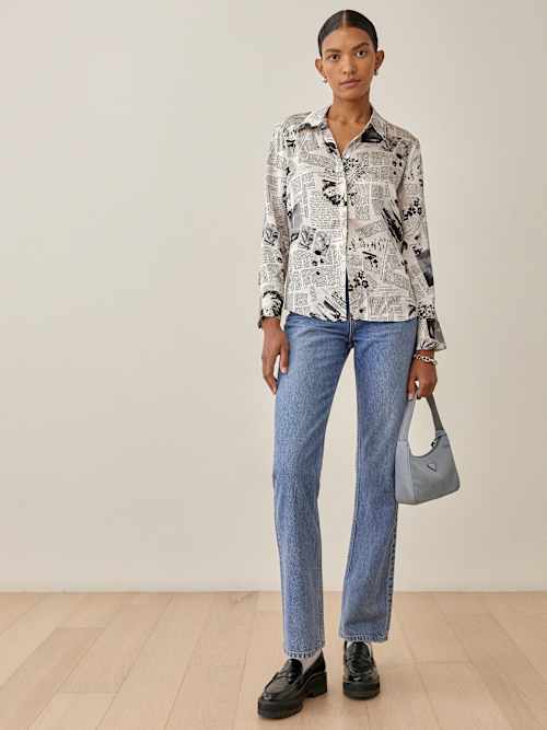 Sky Relaxed Silk Top