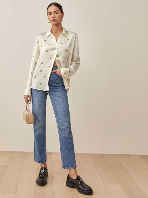 Sky Relaxed Silk Top