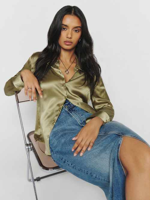 Sky Relaxed Silk Top