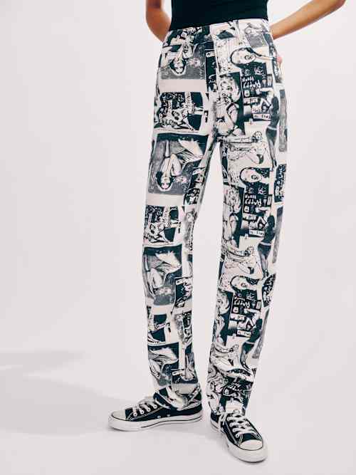 Cynthia High Rise Straight Long Jeans