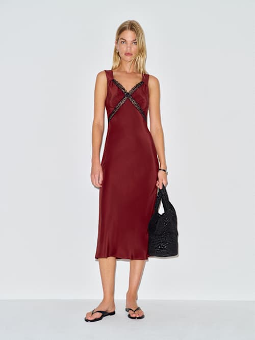 Reformation Provence Silk Dress | Pink | Medium