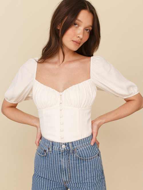 トップス Reformation / Buco Top / Size 8 1308235.1.IVORY?_s=RAABAB0
