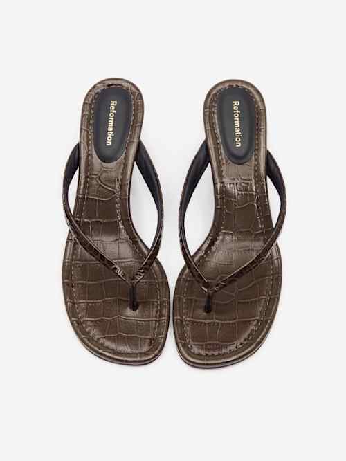 Reformation リフォーメーション アメリア ウェッジ サンダル Amelia Thong Wedge Sandal