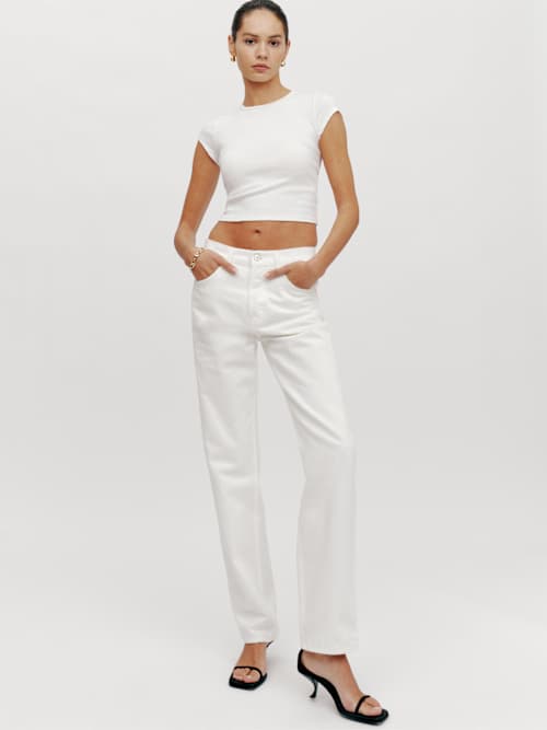 Casey Mid Rise Relaxed Straight Jeans