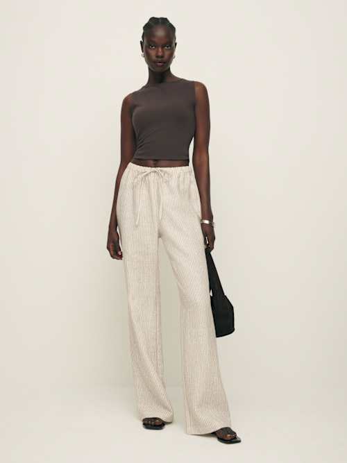 Petites Olina Linen Pant