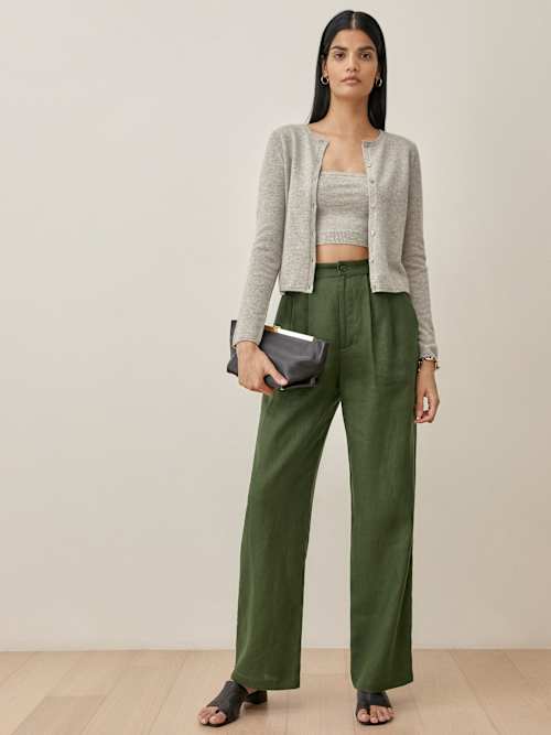 Brio Cashmere Strapless Tank And Cardi Set