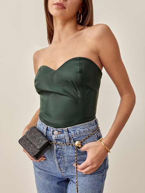 Veda Rockaway Leather Top