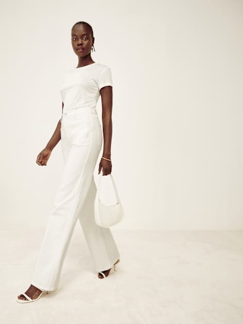 Alyssa High Rise Wide Leg Long Jeans