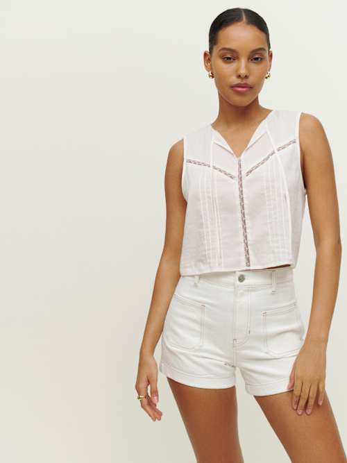 Alyssa Stretch High Rise 3.5"jean Shorts