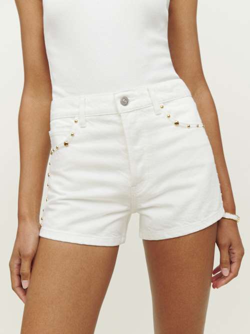 Charlie Studded High Rise Jean Shorts