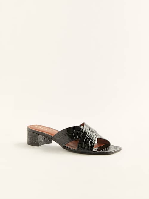 Morgan Criss Cross Block Sandal