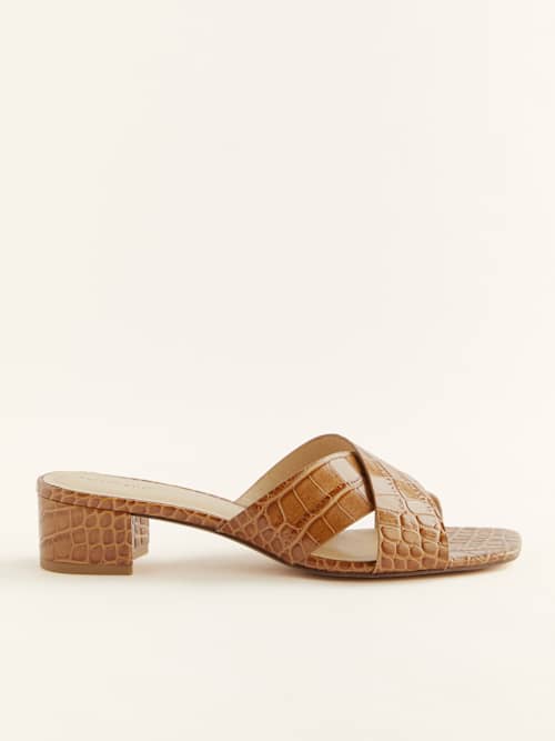 Morgan Criss Cross Block Sandal