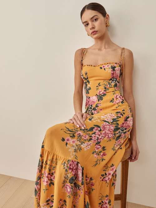 chinese dress ladies Shona Joy Enya Midnight Wallflower Strapless Maxi Dress main image 1