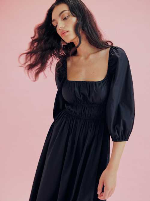 Reformation リフォーメーション ベニー ドレス 1311288.1.BLACK?_s=RAABAB0