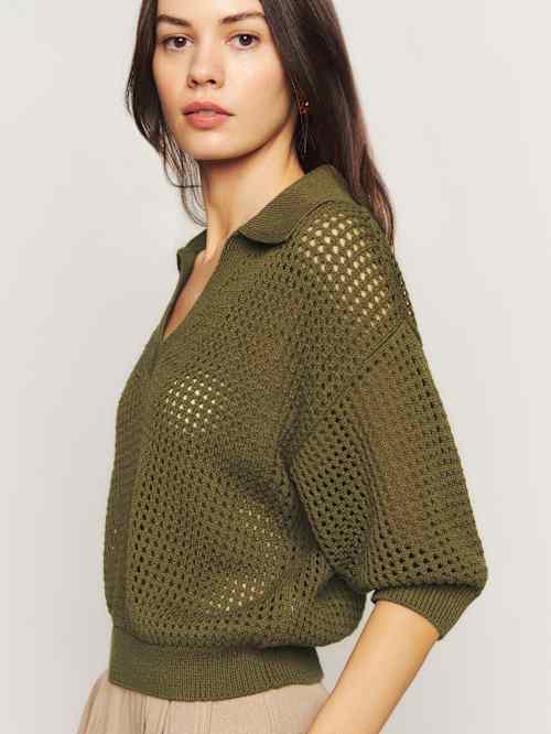 Redford Cotton Open Knit Sweater